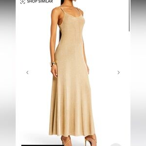 SER.O.YA MAYBELINE METALLIC MAXI DRESS GOLD - SIZE SMALL SOLD OUT